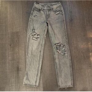 American Eagle Outfitters Distressed Light Gray Jeans
